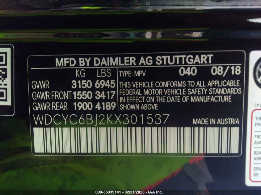 MERCEDES-BENZ G-CLASS G 550 2019