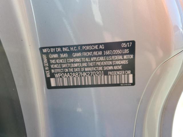 PORSCHE CAYMAN  2017