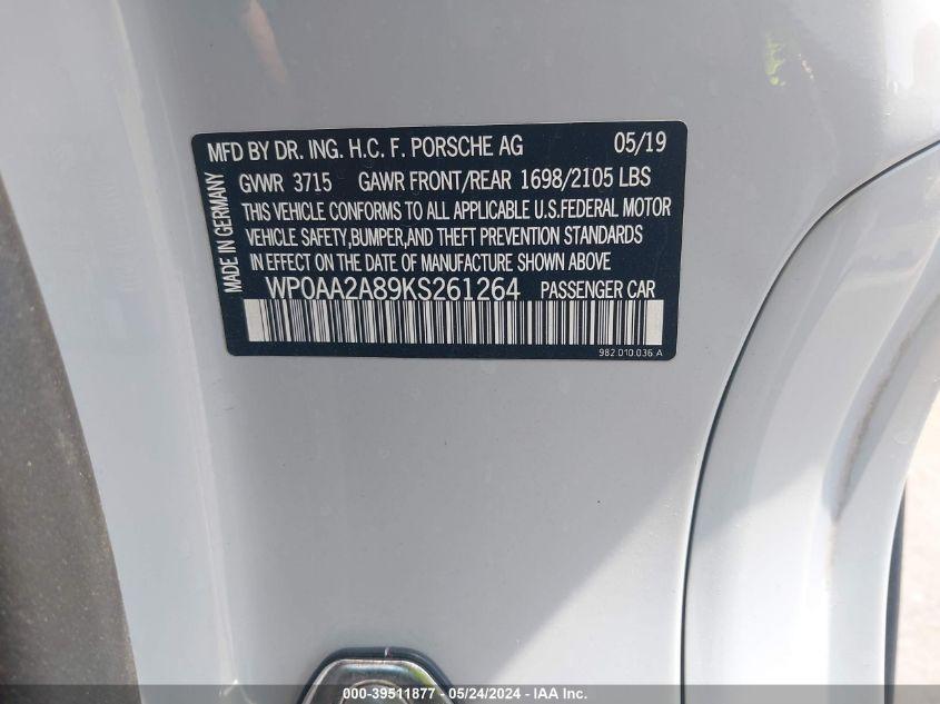 PORSCHE 718 CAYMAN  2019