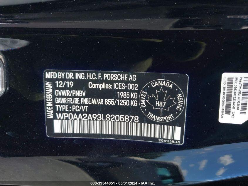 PORSCHE 911 CARRERA/CARRERA 4 2020