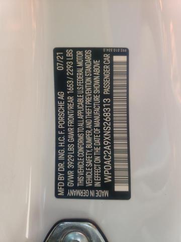 PORSCHE 911 GT3 2022