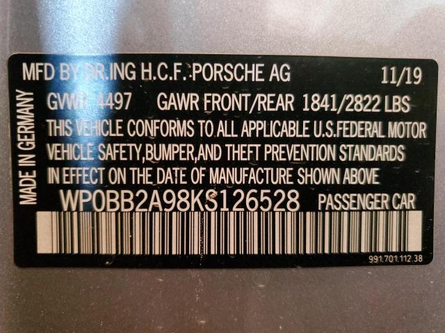 PORSCHE 911 TARGA 2019