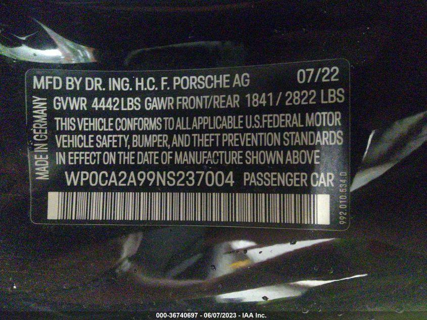 PORSCHE 911 CARRERA 2022