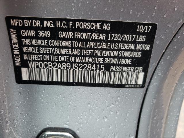 PORSCHE BOXSTER S 2018