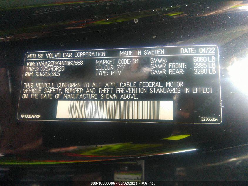 VOLVO XC90 MOMENTUM 2022