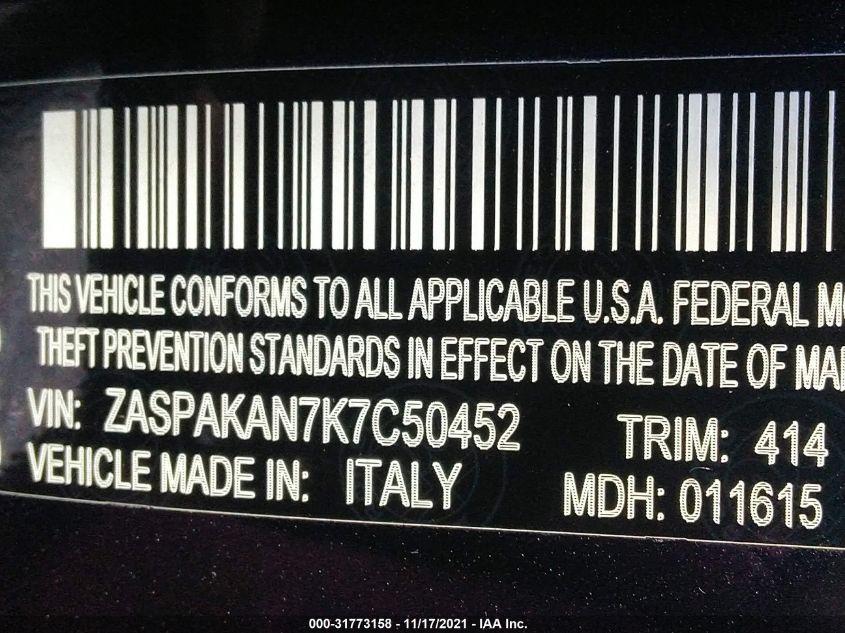 ALFA ROMEO STELVIO  2019